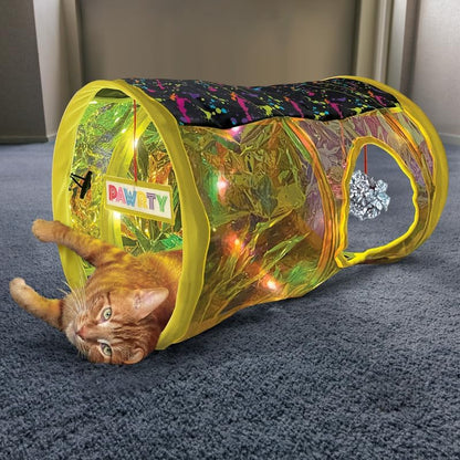 Play Spaces Rave Cave - Motion Activated Tunnel with Music/Lights - for Cats